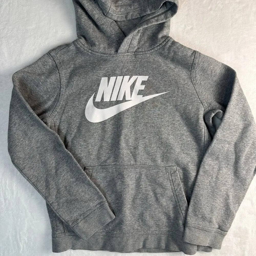 NIKE BTS GRAY HOODIE Y2K YOUTH LARGE GUC BACK TO SCHOOL FALL HOODIE